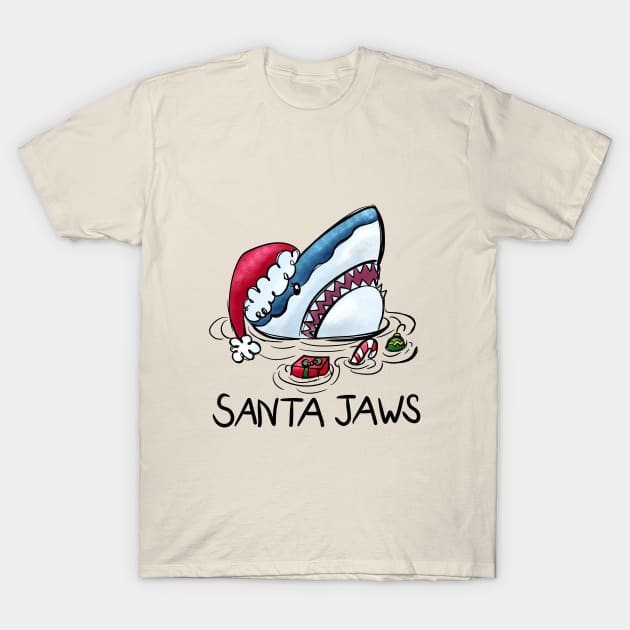 Santa Jaws T-Shirt by Nessanya